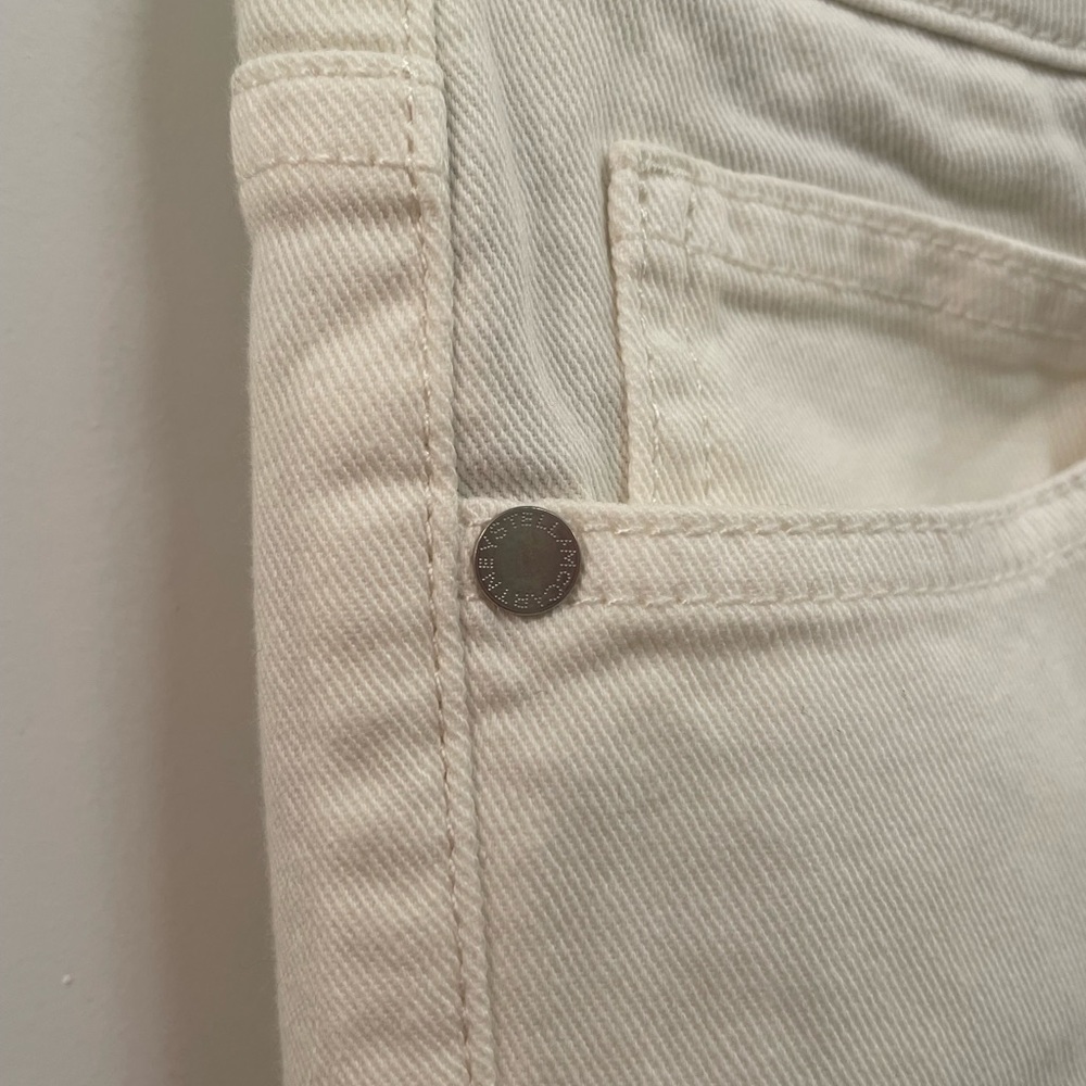 Stella McCartney EUC Sz 27 Embroidered Light Cream Jeans/Pants. - Picture 13 of 14